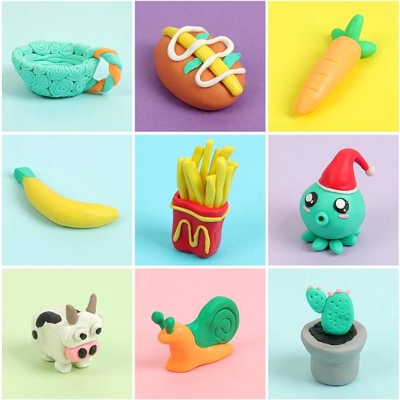 Polymer Clay 50 Colors, Modeling Clay for Kids, Non-Toxic with Sculpting Tools - Picture 4 of 6